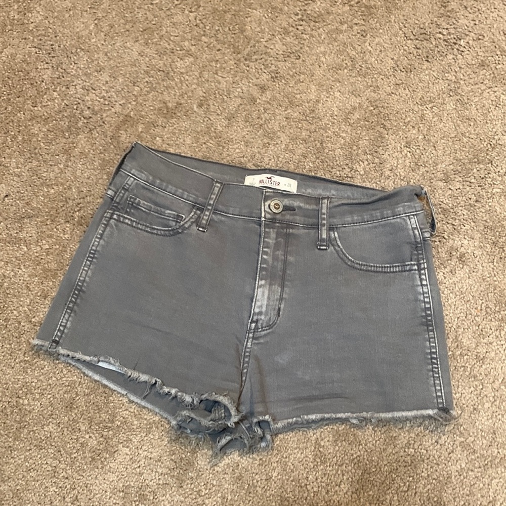 Gray Hollister Booty Shorts high rise 28 Waist